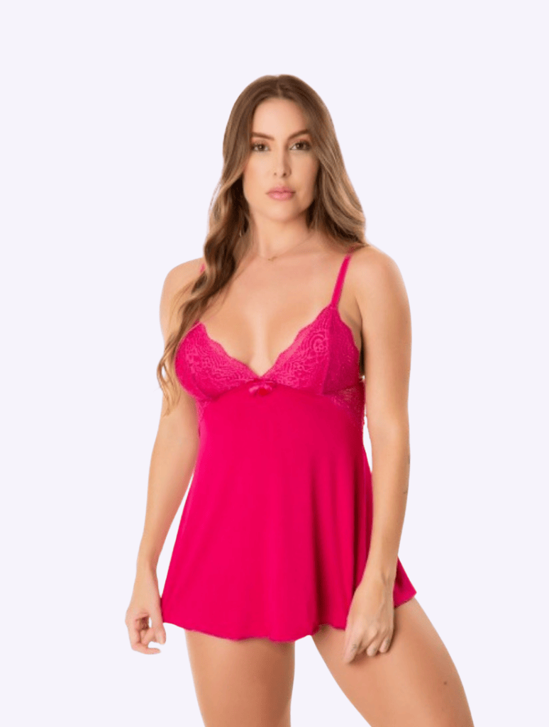 Camisola Alças Ajustáveis Em Renda Sem Bojo Preto