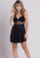 Camisola Com Bojo Transparência Em Renda