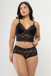 Conjunto sutiã Em Renda Com Aro e Calcinha Em Renda Branca
