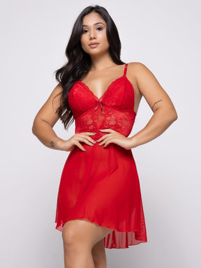 Camisola transparente Tule Em Renda
